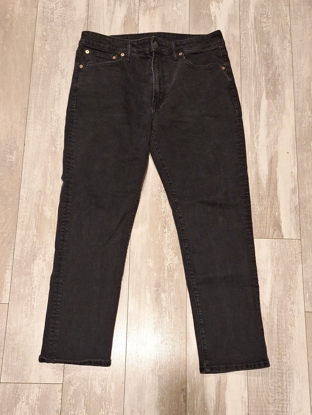 American Eagle Outfitters Men's Black Slim Straight Jeans 34x30